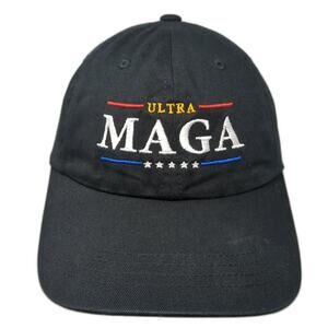 Ultra MAGA Slideback Hat Black One Size Embroidered The Classics Yupoong